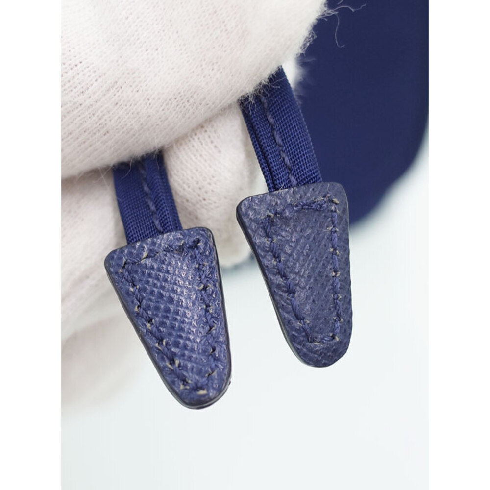 Prada Duet ReNylon Bucket Bag navy blue regenerated nylon leather trim - Picture 6 of 9